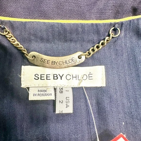 See By Chloe Navy Fitted Blazer 🥳HOST PICK🥳 - Picture 8 of 10
